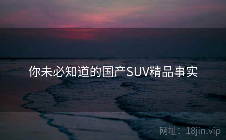 你未必知道的国产SUV精品事实